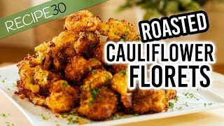 Roasted cauliflower Florets with Parmesan and Smoked Paprika