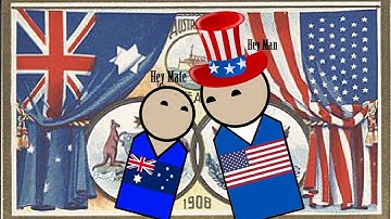 Australia meets America for the first time (parody)