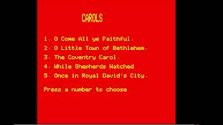 Typed in program for the Oric/Atmos :- Christmas Carols