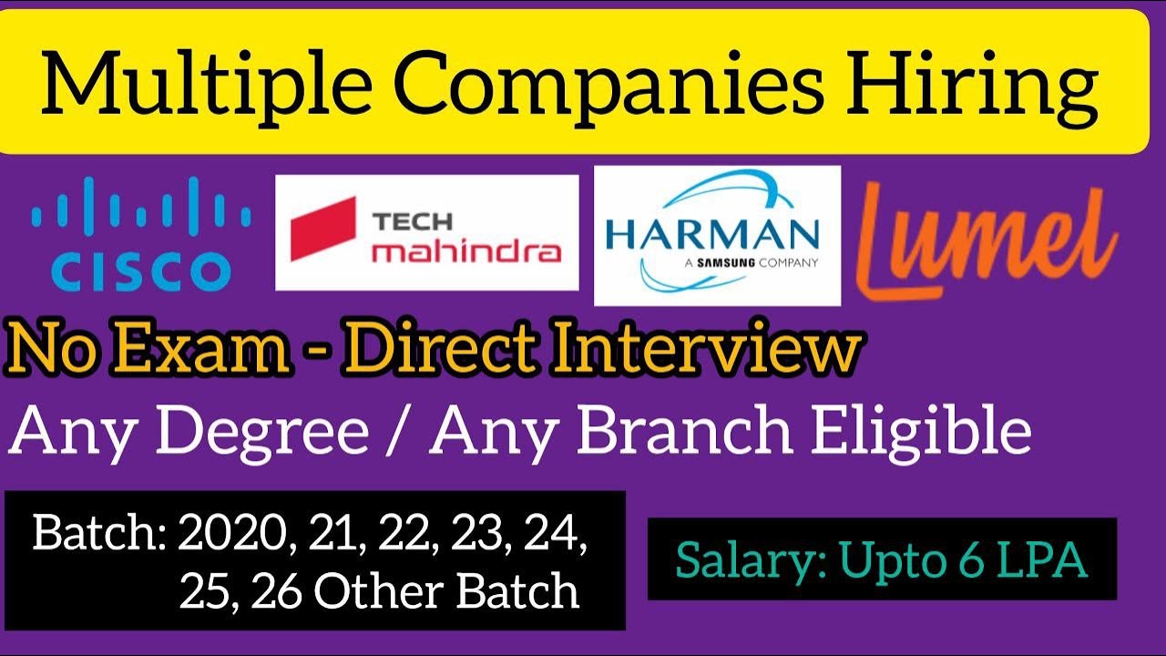 Latest Job Hiring 2026 | Tech Mahindra, Cisco, Harman, Lumel Off Campus Drive 2026 to 2020 