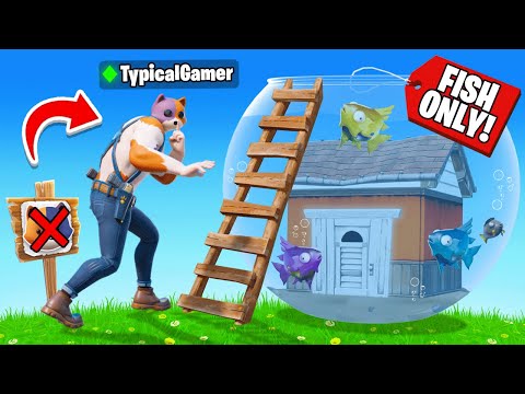 Playing as a CAT in a FISH ONLY Tournament! (Fortnite)