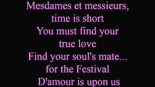 Le jour D'amour   lyrics