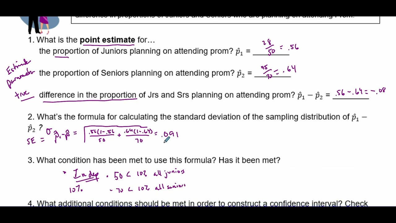 10.1b Constructing a confidence interval of the difference in ...