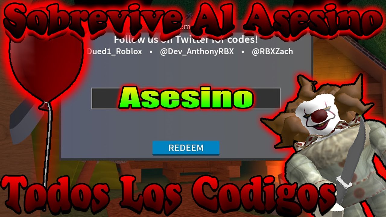 Todos Los Codigos De Sobrevive Al Asesino Roblox I Survive The Killer All Codes Youtube - codigos de roblox del juego sobrevive al asesino