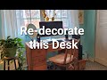 Simple inexpensive desk redecorate