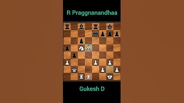 Gukesh D vs R Praggnanandhaa #chess #chesscom #chessgame #checkmate #puzzle