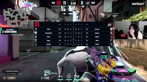 Kyedae reacts to 100t Hiko getting knifed by Sen Dapr - valorant