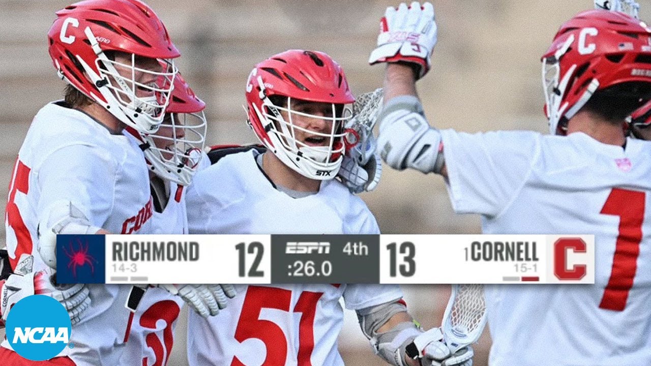 Full finish from Cornell-Richmond NCAA men's lacrosse quarterfinal battle