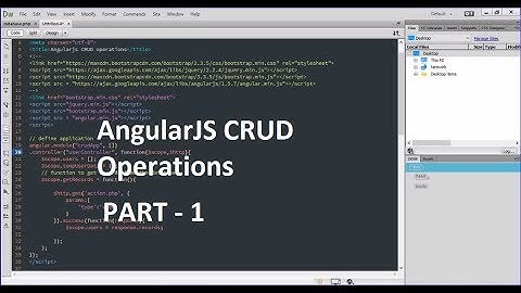 Angularjs CRUD Operation using PHP and MySQL - PART 1