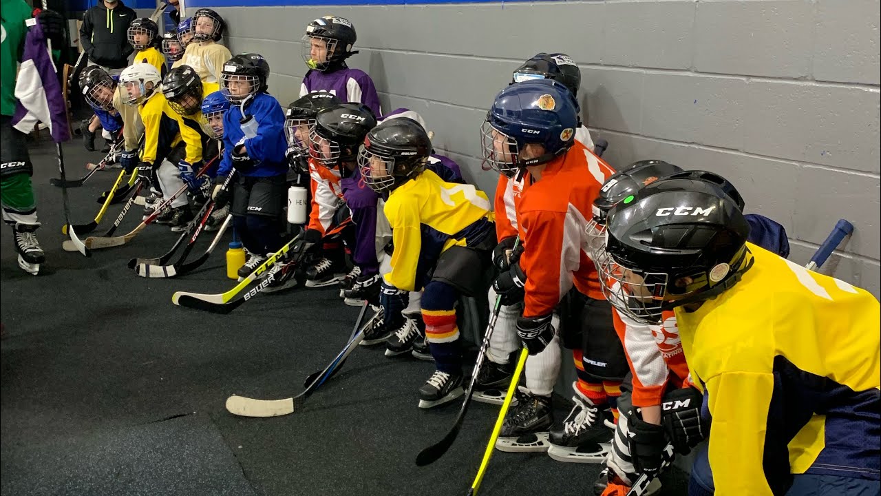 Kids 8&under hockey training. Hockey drills!
