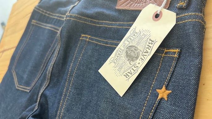 Brave Star Slim Straight 21oz 2 years, 1 soak, 2 washes. This is the blem  pair I got where they forgot the rivets, so I like that they're unique in  that sense. 