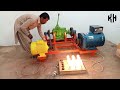 How to make free energy 3hp motor and 15kw alternator  free electricity generator 230v with gear box