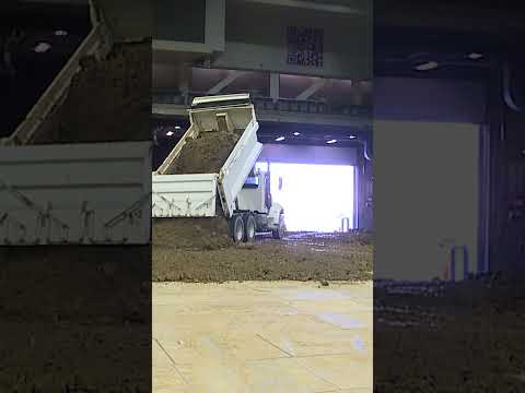 Cold weather forces crews to dump dirt early ahead of bull riding show