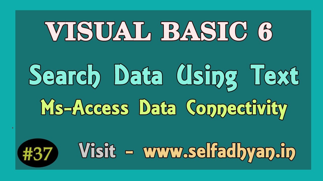 search-data-using-text-value-in-vb6-ms-access-data-vb6-tutorial-hindi