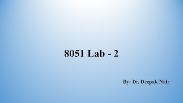 8051 LAB 2