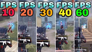 10FPS vs 20FPS vs 30FPS vs 40FPS vs 60FPS | BGMI | PUBG MOBILE