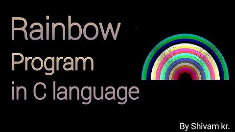 Program to draw rainbow colour in C language I How to make rainbow in C language I using turbo C++