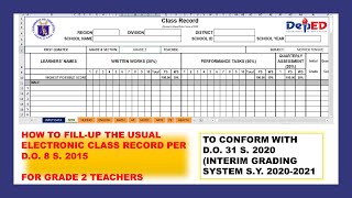 Celebrity ✅HOW TO FILL-UP GRADE-2 ELECTRONIC CLASS RECORD PER D.O. 8 S. 2015😎 Net Worth