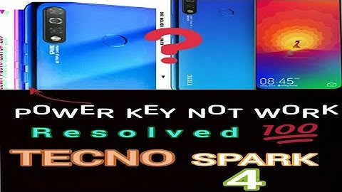 Tecno spark 4 power key not work solution 💯