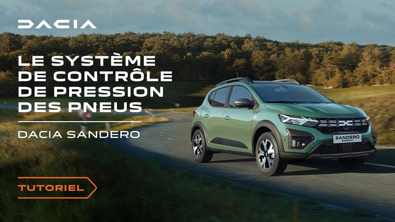 Dacia Sandero Stepway Comment utiliser le système de contrôle de pression des pneus FR YouTube