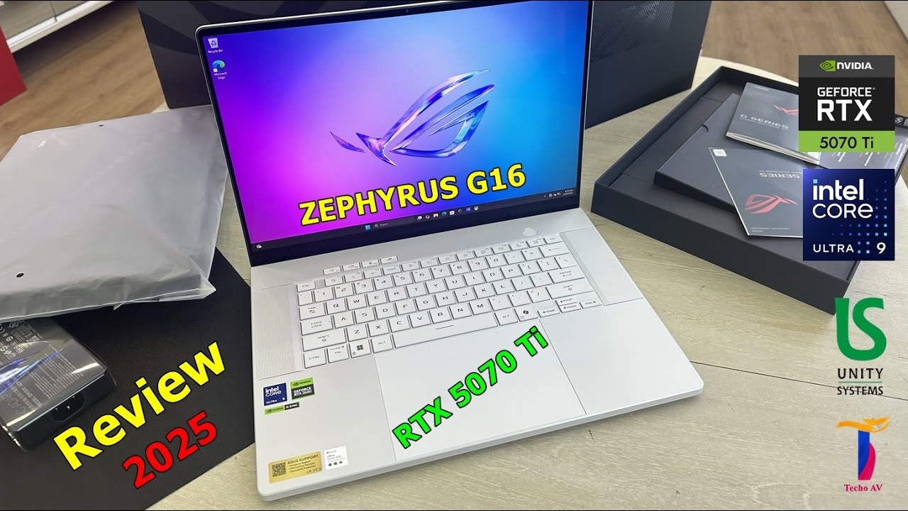 Asus Rog Zephyrus G16 GU605C Ultra 9 285H RTX 5070 Ti Unboxing 