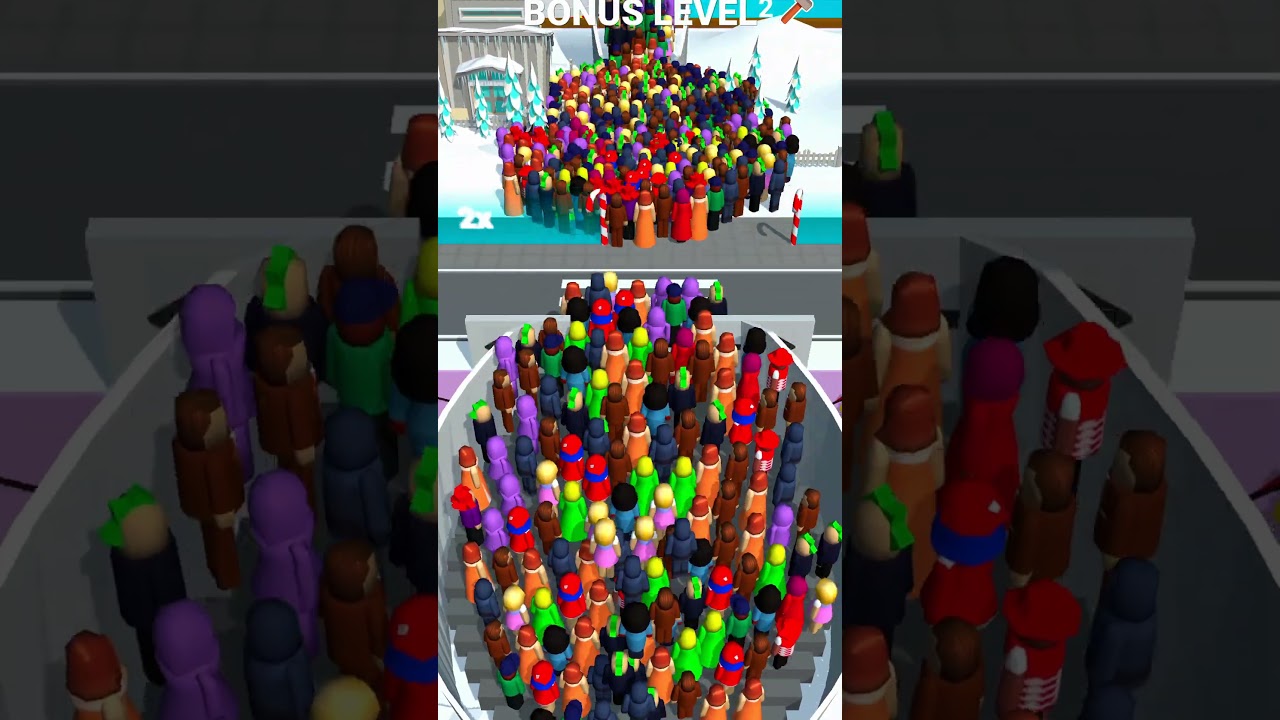 Escalators Game BONUS Level #27 – CRAZY Coin Rush! 💰 Crowd Madness! 🔥 