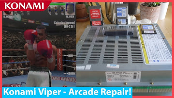 The RARE Mocap Boxing from Konami! Fixing a Rare Konami Viper Arcade Board!