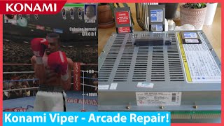 The RARE Mocap Boxing from Konami! Fixing a Rare Konami Viper Arcade Board!