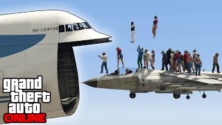 GTA 5 Online - Cargo Plane Stunts, Funny Moments \& Shenanigans (Fails \& Game Modes)