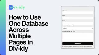 How to Use One Database Across Multiple Pages in Div-idy