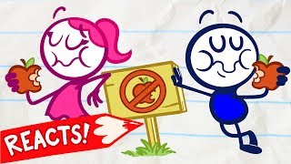 Pencilmate REACTS - Pencilmate and The Forbidden Fruit! | Animation | Cartoons | Pencilmation