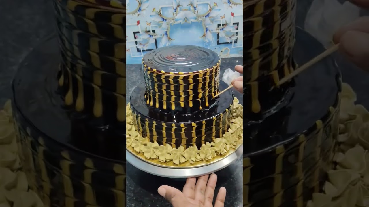 Golden glaze kaise banaenchocolate cake 🌰 recipe 😋 