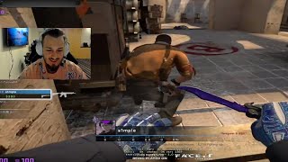 s1mple shows off for new NaVi player jL 😅