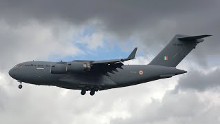 (4K) Indian Air Force C-17 Globemaster Arriving at Schiphol Airport (DutchPlaneSpotter)