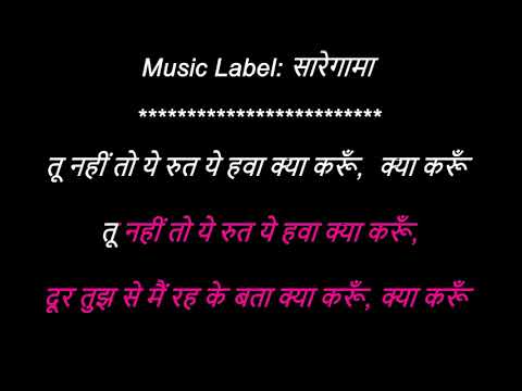 Mera Dil Ye Pukare Aja   Nagin   Lata Magesker   Clean Karaoke With Scrolliong Lyrics