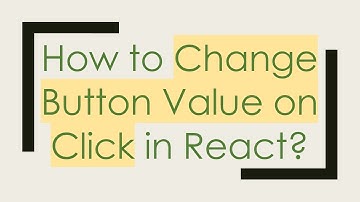 How to Change Button Value on Click in React?
