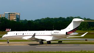 NetJets Bombardier Global 7500 Takeoff from Atlanta Dekalb Peachtree Airport 