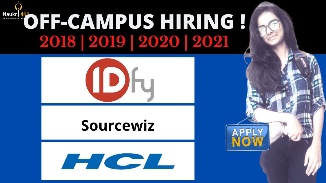 HCL off-campus mass hiring | HCL first career | Sourcewiz | DIfy | Batch 2018 | 2019 | 2020 | 2021