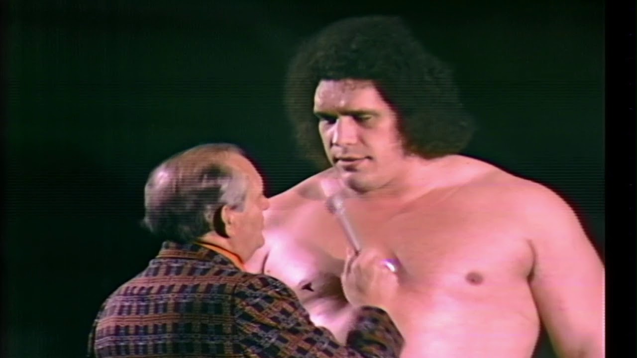ANDRE THE GIANT CHALLENGES THE SHEIK YouTube