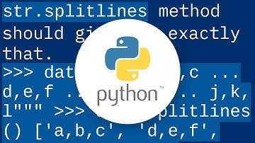 Split string using a newline delimiter with Python