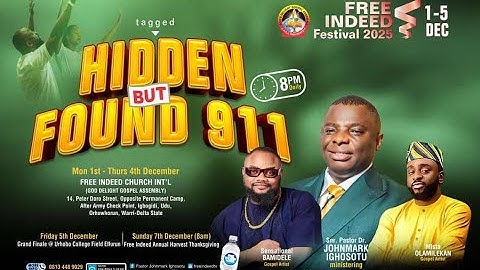 GRAND FINALE FREE INDEED FESTIVAL 911  HIDDEN BUT FOUND