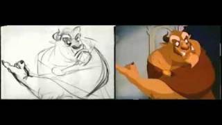 Glen Keane's Rough and Final Animation of the Beast 1