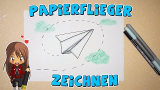Papierflieger einfach malen für Kinder | ab 5 Jahren | Malen mit Evi | deutsch