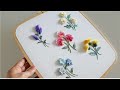 [프랑스자수] 5송이 꽃자수 Five Flowers Embroidery