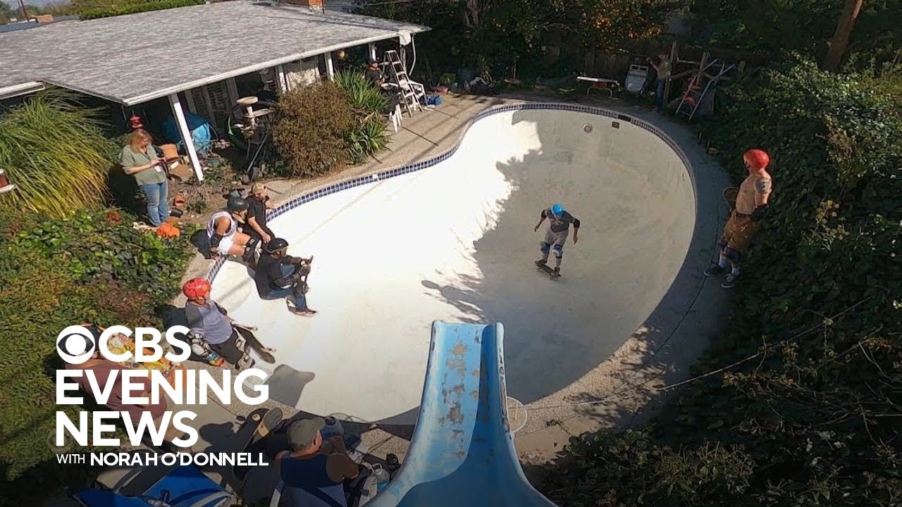 Skaters limpam piscinas na California de graça