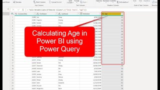 Age Calculation in Power BI using Power Query screenshot 5