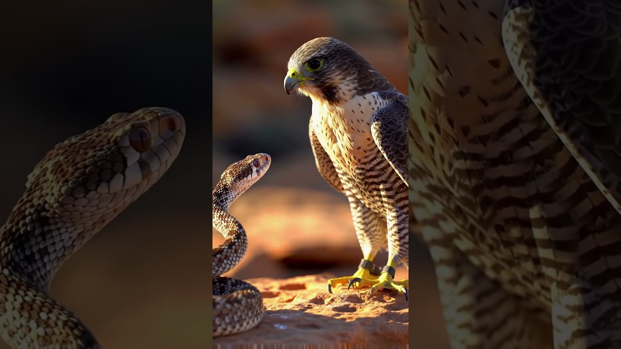 Spiny Bush Viper vs Falcon | Epic Desert Standoff in 8K 🐍🦅 | Real Nature Showdown