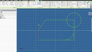 Autodesk Inventor 2010: Lesson 3: Complex shapes and trim tool in ipt part file sketch