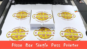 Pizza Box Printing Machine: High speed single pass digital printer with automatic feeder!