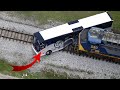 Top 10 Dangerous Trains Crashing Compilation 2021 ! Crazy Truck Driving Fails